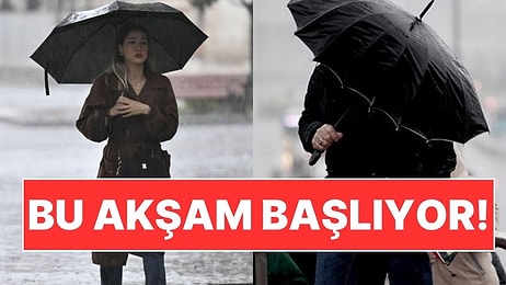 Valilik ve Meteoroloji Uyardı:  İstanbul'da Yağmur Bu Akşam Başlıyor, Perşembe'ye Kadar Sürecek!