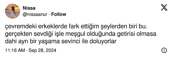 Bu paylaşım sosyal medyada erkeklerin başarılı olduklarında kendilerini mutlu hissettiklerine dair yorumlarla yanıt buldu.