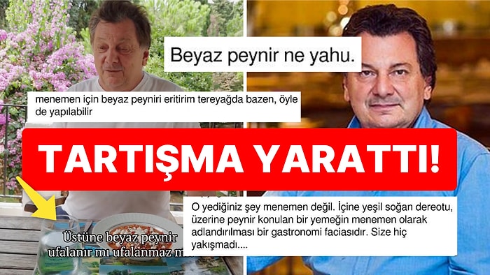 Vedat Milor'dan Yeni Tartışma: Menemen Beyaz Peynirli mi Beyaz Peynirsiz mi Olmalı?