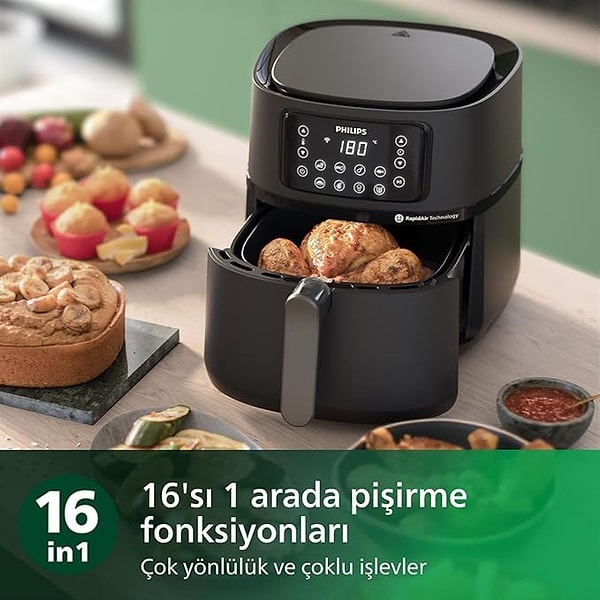 2. Philips Airfryer HD9285/96 5000 Serisi XXL Connected 7.2 lt Yağsız Fritöz