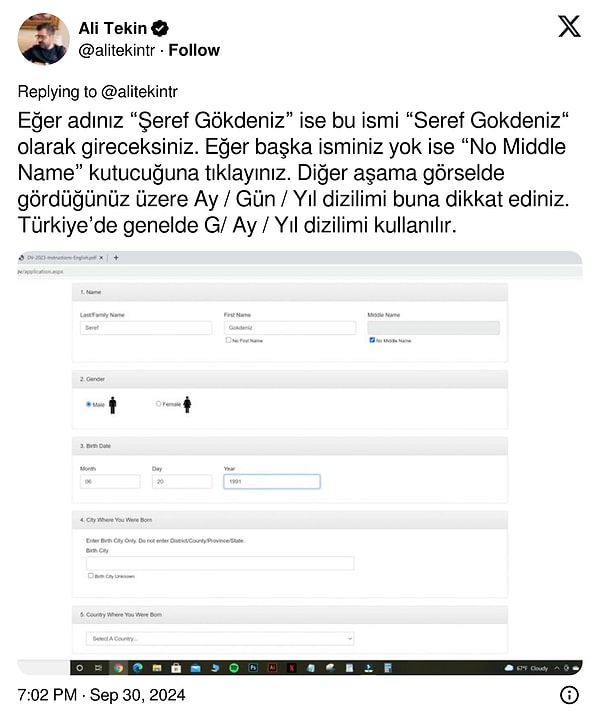 Türkiye'dekinden farklı: "Ay/ Gün Yıl dizilimine dikkat" 👇