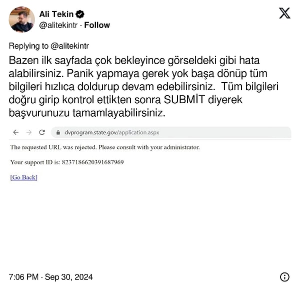 Green Card Başvurusu Hata Verirse Ne Yapmalı?