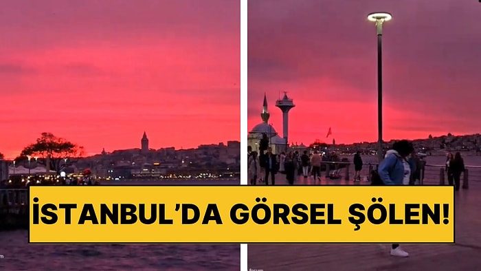 İstanbul’da Gün Batımı Unutulmaz Bir Görsel Şölene Vesile Oldu