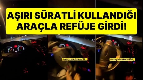 Aşırı Süratli Kullandığı Araçla Refüje Girdi: Trafik Canavarının Kaza Anı Kameraya Yansıdı