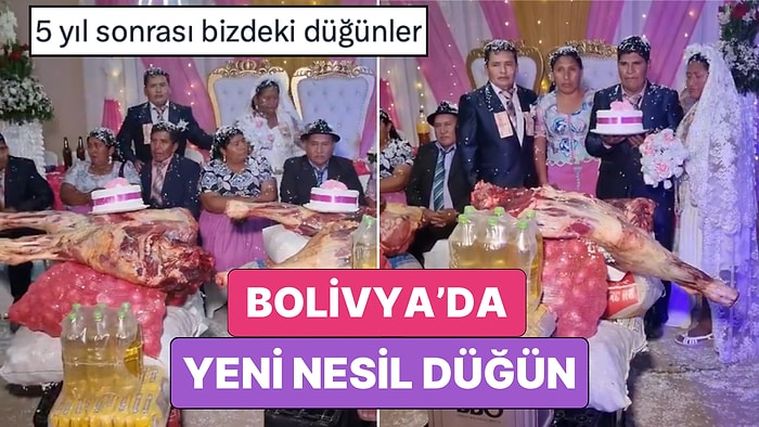 Mantıklı mı Saçma mı? Bolivya'da Bir Düğünde Gelin ve Damada Verilen Birbirinden İlginç Hediyeler