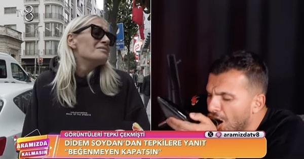 TV8'de yayınlanan Aramızda Kalmasın programında ilk defa gelen tepkilere cevap veren Soydan "Biz yaptık, beğenmeyen kapatsın, beğenen açsın. Türk halkı her şeyi unutur." dedi.