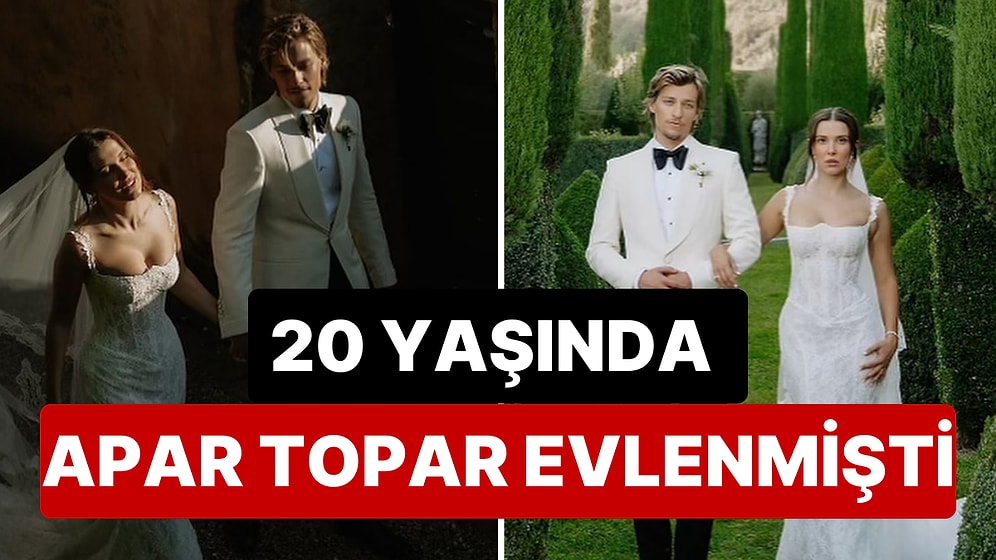 Stranger Things Dizisinin Yıldızı Millie Bobby Brown Düğün Sonrası İlk Defa Gelinlikli Pozlarını Paylaştı
