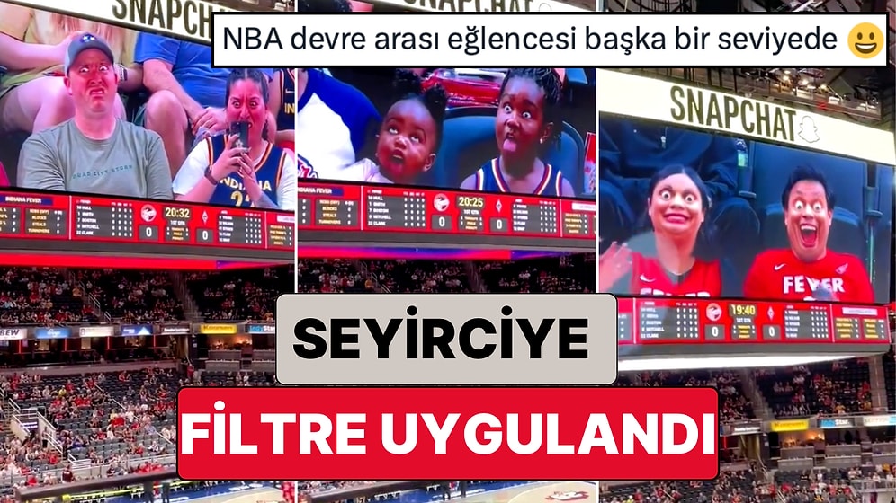 Bir NBA Maçının Devre Arasında Seyircilere Filtre Uygulanınca Ortaya Eğlenceli Görüntüler Çıktı