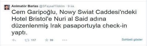 Tüm bu güvensizlik ortamının için bir troll tweet imdada yetişti. Cem Garipoğlu'nun kaçırılmış olabileceği dile getirilen bir durumdu ama sahte kimlik detayı, otel ismi ve adres inandırıcılığı arttırdı.