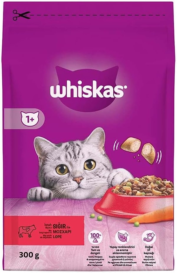 Whiskas Sığır Etli/Havuçlu Kedi Maması 300 G