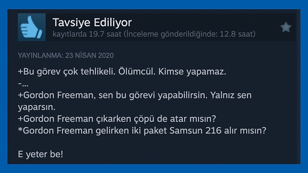 3. Ya levyeyle kozmik varlık döven adama da yapılmaz ama!