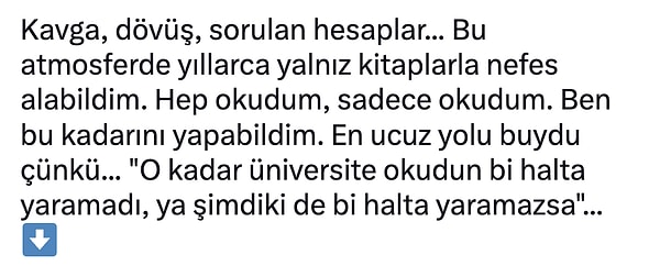 Okumanın kendisi için anlamından bahsetti.