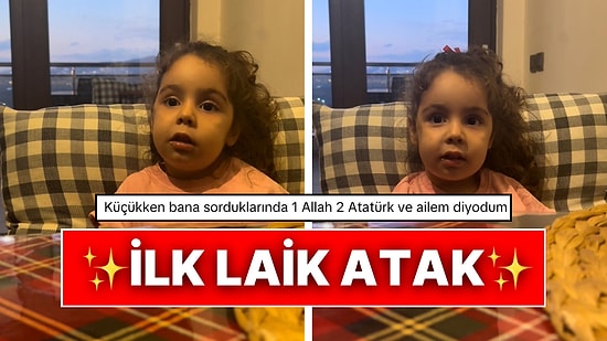 Aklına Atatürk’ü Çok Sevdiği Gelince Minik Bir Laik Atak Geçiren Dünyalar Tatlısı Kız