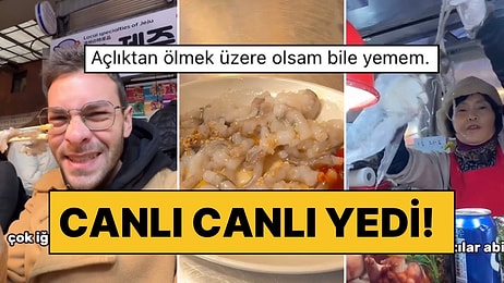 Gerek Var Mıydı? Uzak Doğu Gezisinde Canlı Canlı Ahtapot Yiyen Türk Gezgin