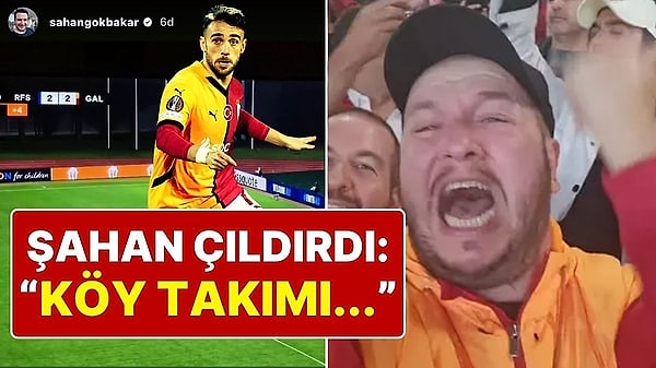 Galatasaraylılığı ile bilinen komedyen Şahan Gökbakar'dan, UEFA Avrupa Ligi’ndeki zayıf rakibi Rigas Skola ile 2-0 öne geçtiği maçta 2-2 berabere kalan sarı kırmızılı takıma tepki geldi. “Köy takımına 2 puan bıraktık” diyen Şahan Gökbakar’in tepkisi sosyal medyada gündem oldu.