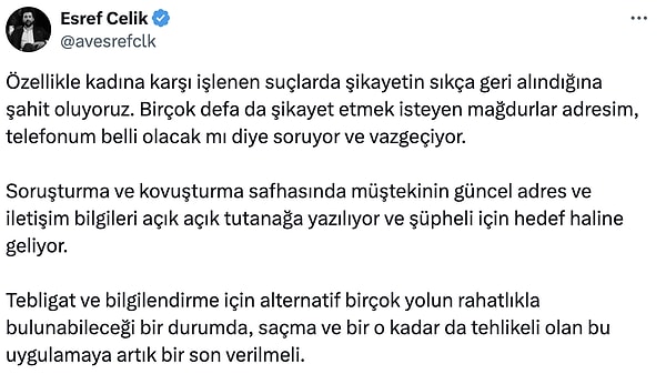 Elbette böyle bir durum yok ortada. Mağdurlar, karşı tarafın tekrar saldırıya geçme ihtimalini düşünerek vazgeçiyor şikayetlerinden.