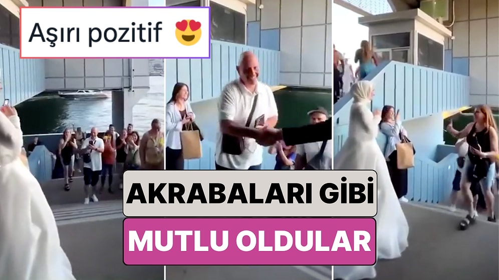 İstanbul Sokaklarında Bir Düğün Fotoğrafı Çekimine Denk Gelen Turist Kafilesinin Coşkusu Gülümsetti