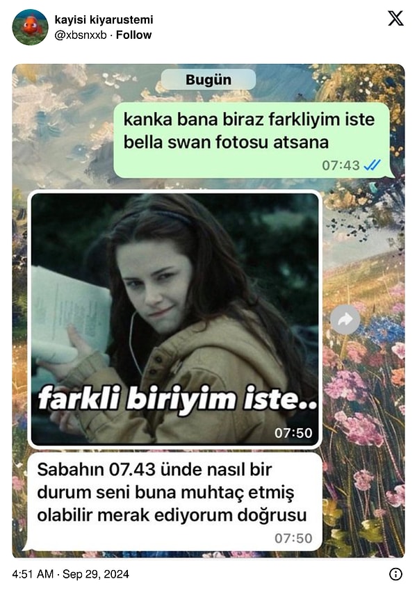 Sen de paylaşmışsın.