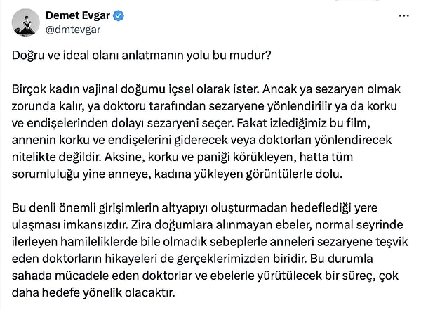 İşte Demet Evgar'ın paylaşımı 👇🏻