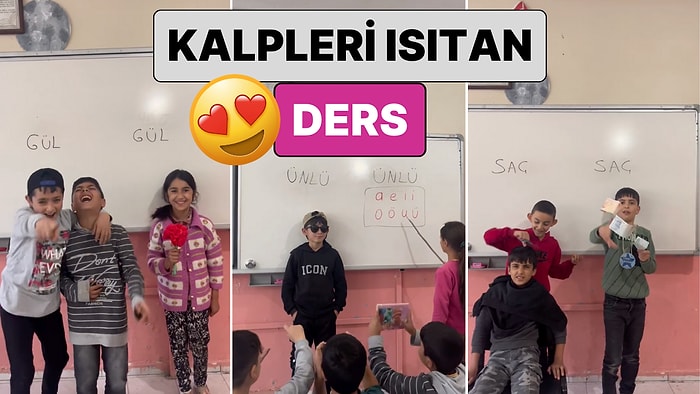 Öğrencilerine Eş Sesli Kelimeleri Öğretirken Çok Tatlı Bir Yöntem Kullanan Öğretmenin Kalpleri Isıtan Dersi