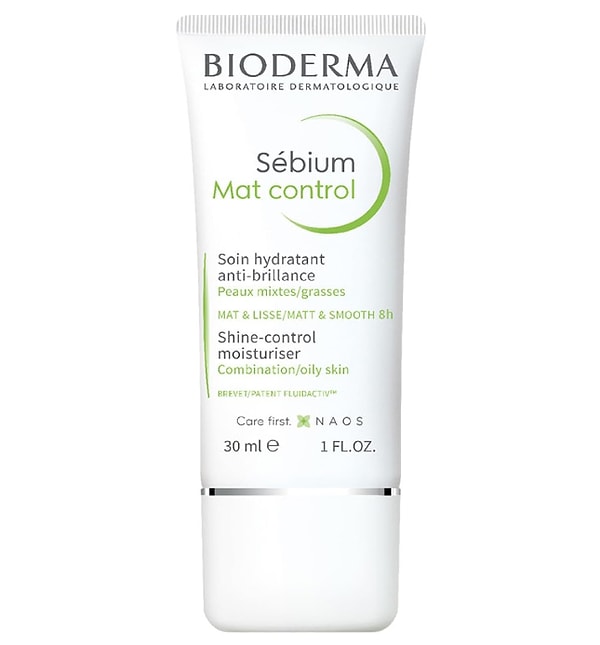 9. Bioderma Sebium Mat Control Karma ve Yağlı Ciltler için Matlaştırıcı, Parlama Karşıtı Bakım Kremi 30 Ml