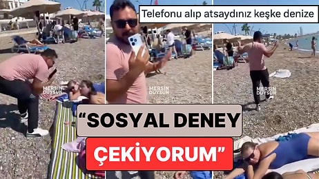 Mersin'de Plajda Güneşlenen Kadınların Fotoğraflarını Çeken Şahıstan Pişkin Savunma: "Sosyal Deney Çekiyorum"