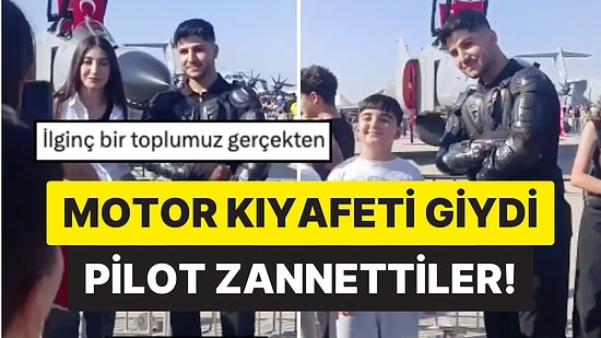 TEKNOFEST Adana’da İlginç Anlar: Motorcu Kıyafetiyle Giden Bir Vatandaş Pilot Sanıldı!