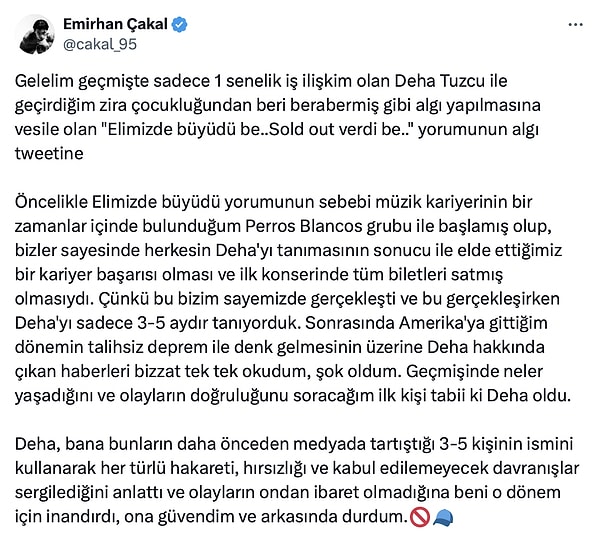 İşte Emirhan Çakal'ın açıklamaları 👇🏻