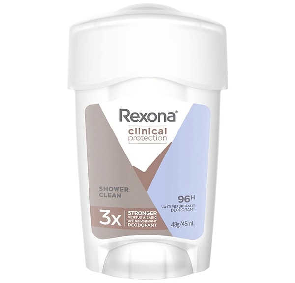 8. Rexona Clinical Protection Kadın Stick Deodorant Shower Clean 45 ml