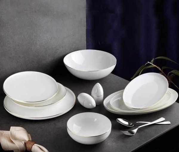 Aryıldız Bone China 54 Parça Platin Yemek Takımı