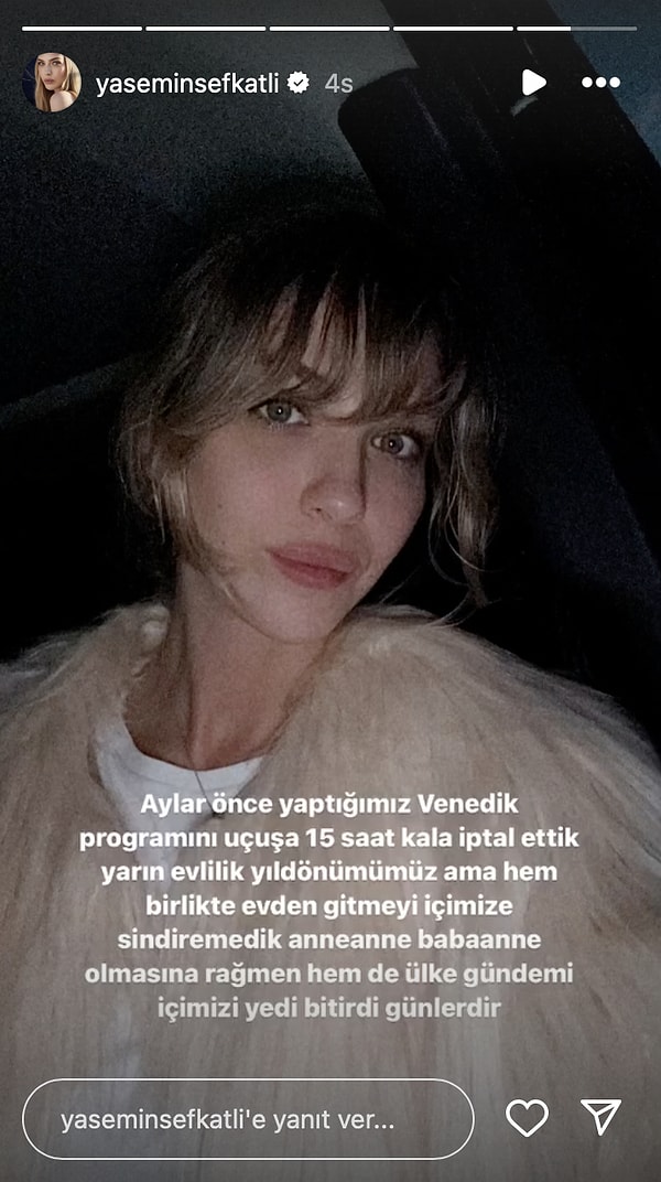 Yasemin Şefkatli, ikizlerini yalnız bırakamadı. Evlilik yıldönümü planını iptal etti.