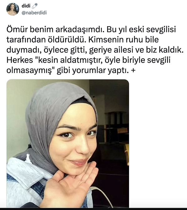 Bir X hesabı öldürülen arkadaşını paylaştı.