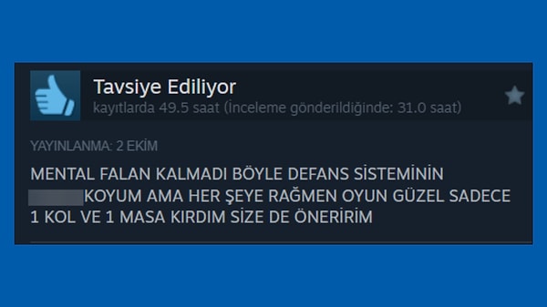 6. Oyunun Steam fiyatı 70 dolar + kol ve masa yani?