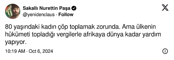 Sosyal medya kullanıcıları, 80 yaşındaki kadının satılık malzeme bulabilmek için çöp toplamak zorunda kalmasına öfkelendi. Yorumlardan birkaçına beraber bakalım.👇