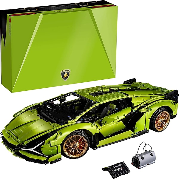 11. Lego Technic Lamborghini Sián FKP 37 Spor Araba Seven Yetişkinler İçin Koleksiyonluk Yaratıcı Oyuncak Model Yapım Seti