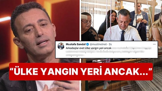 Ülkede Ardı Arkası Kesilmeyen Olayları Eleştiren Mustafa Sandal Hatay'da Atkı Dokuyan Özgür Özel'e de Taş Attı