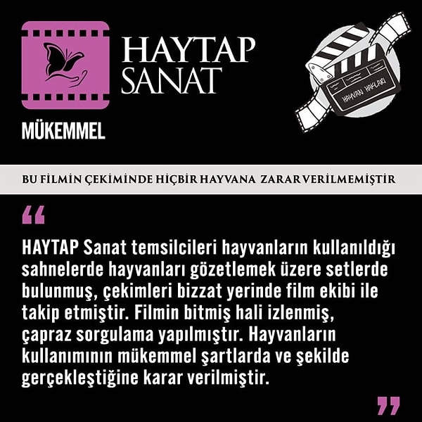 Hayvanlara uzun saatler sette işkence eden yapımların önüne geçebilmek için gönüllü kuruluşlar tarafından diziler denetlenebiliyor.