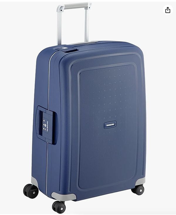 9. Samsonite Unisex S'CURE Valiz - Gündelik - Dark Blue