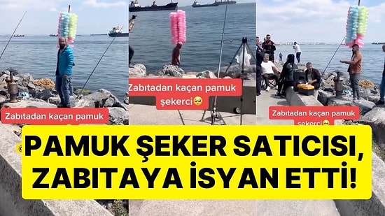 Pamuk Şeker Satıcısı Zabıtaya İsyan Etti! "Üç Çocuk Büyütüyorum, Rızkımı Alıyorsun"