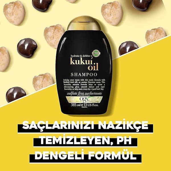 5. Ogx Elektriklenme Karşıtı Kukui Oil Sülfatsız Şampuan