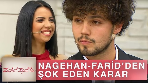 2017'de programda tanışan Nagehan ve Farid aşkı uzun süre gündemimize oturmuş ve aralarına giren 3. kişiler nedeniyle çift sık sık kriz yaşamıştı.