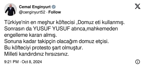 Cemal Enginyurt'un paylaşımı 👇