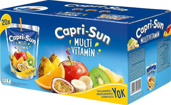 Caprisun Multi Vitamin Karışık Meyveli (200 ml x 20 Adet)