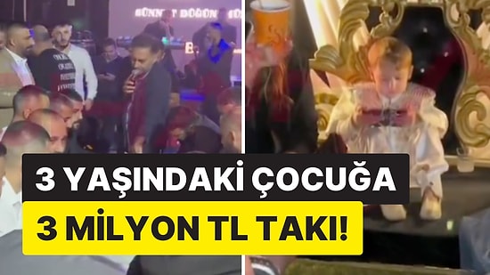 Çekmeköy'de Bir Aşiretin Sünnet Düğününde 3 Yaşındaki Çocuğa 3 Milyon Liralık Takı Takıldı