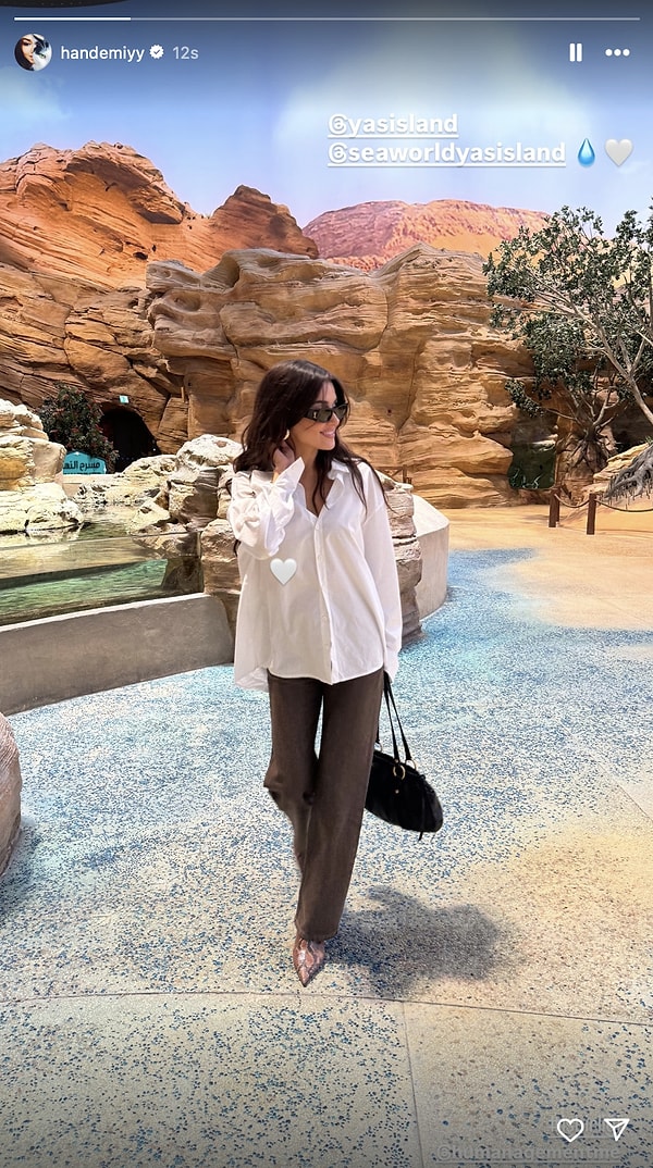 Hande Erçel, Abu Dhabi'ye kaçtı.