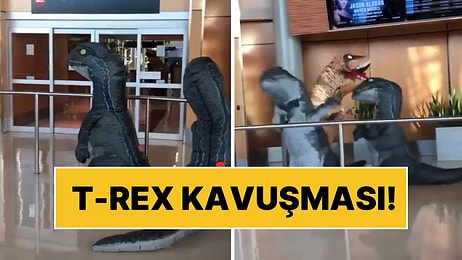 Torunlarının T-Rex Kostümü Giyeceğini Duyan Büyükanne Sürprize Sürpriz Kattı!