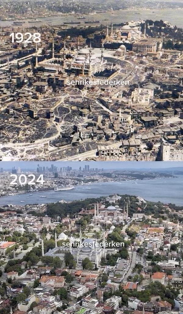 15. 1920- 2024 Sultanahmet'in 94 yıllık değişimi