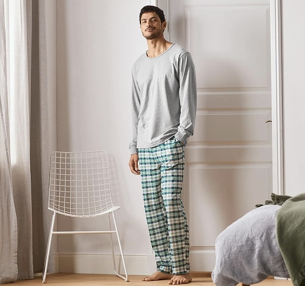 Organik Pamuklu Jersey Pijama Takımı