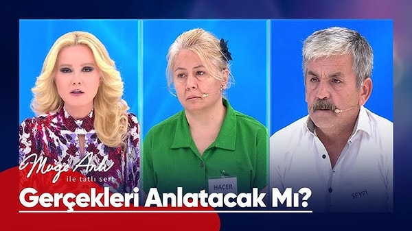 Eski eşi Seyfi'nin çocuklarından birini başkasına verdiği iddiasıyla yayına katılan Hacer Hanım, geçtiğimiz bölümde canlı yayında olduğunu bir anlığına unuttu.