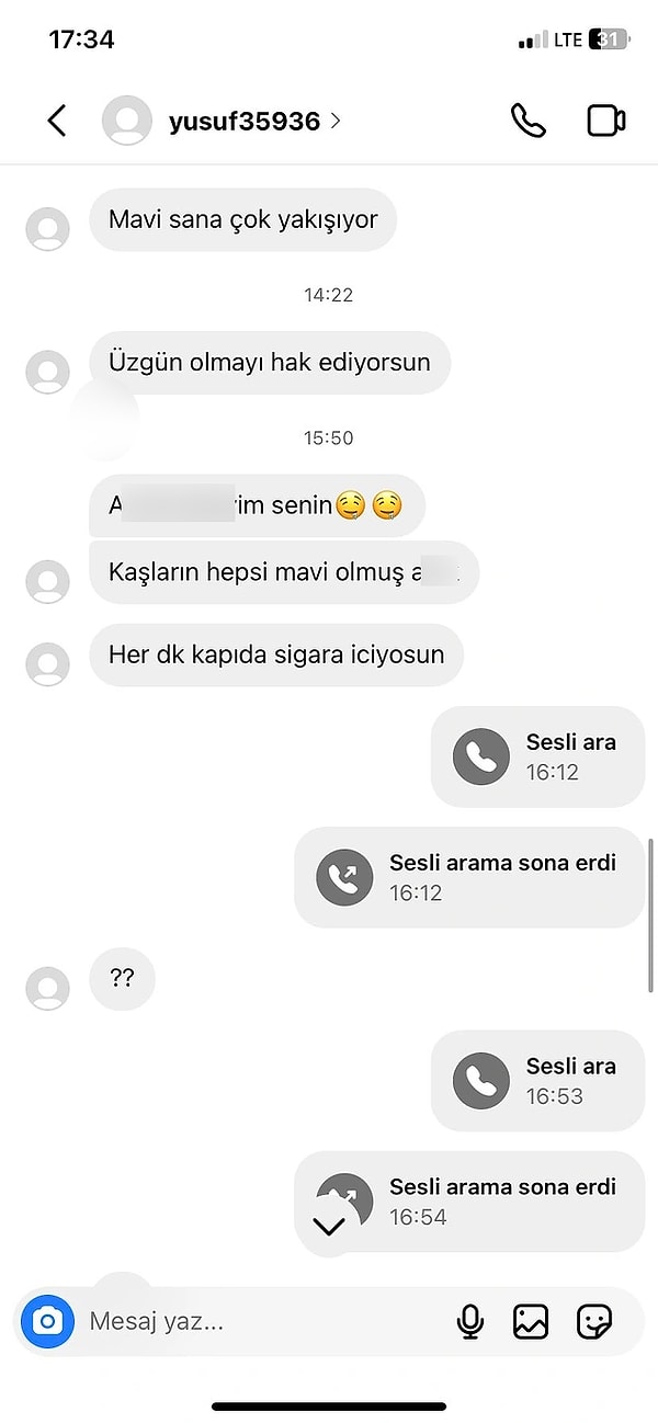 Saplantılı kişilerin son zamanlarda kol gezdiğine de şahit oluyoruz. Öyle olacak ki bir kullanıcı, çalıştığı kliniğin önünde tanımadığı biri tarafından takip edildiğini dile getirdi.